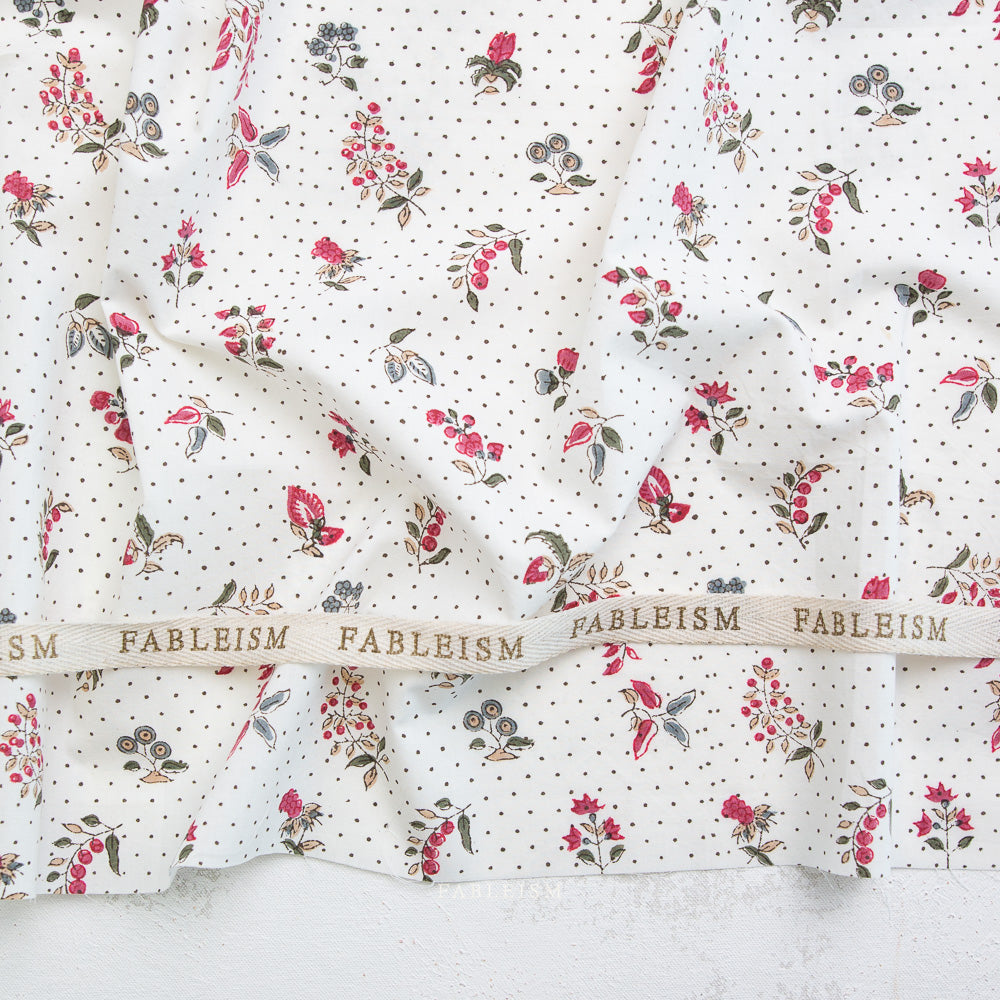 Indian Block Prints Cottage: Dottie Floral in Cream