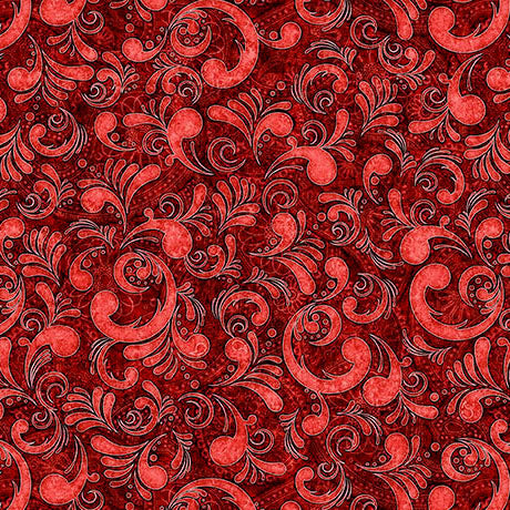 AMERICAN COUNTRY-SCROLLS-RED