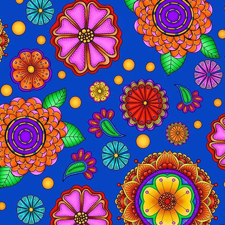 CARNIVALE-LARGE FLOWERS-ROYAL