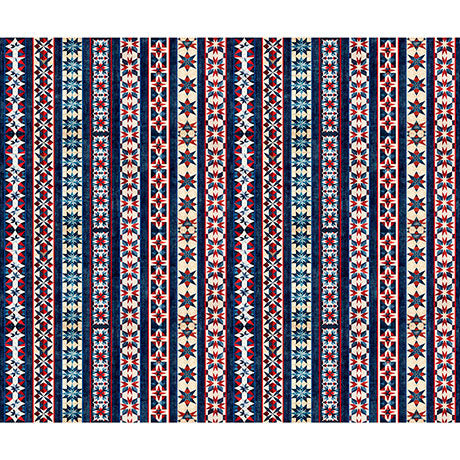 ALL AMERICAN SNOWMAN-ALL AMERICAN BORDER STRIPE-MULTI