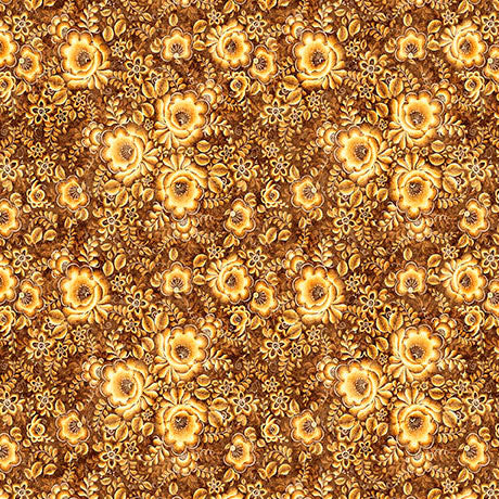 CEDAR & SAGE-PACKED FLORAL-GOLD