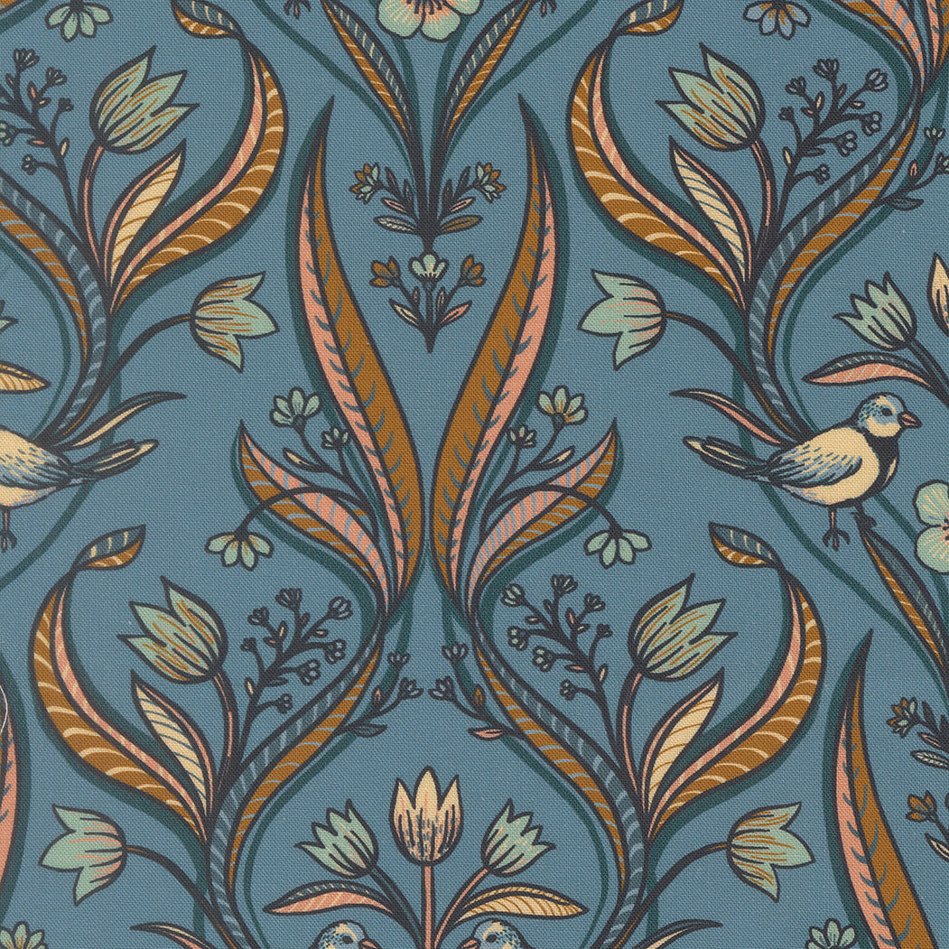 Feather and Forest Bloom - Azure