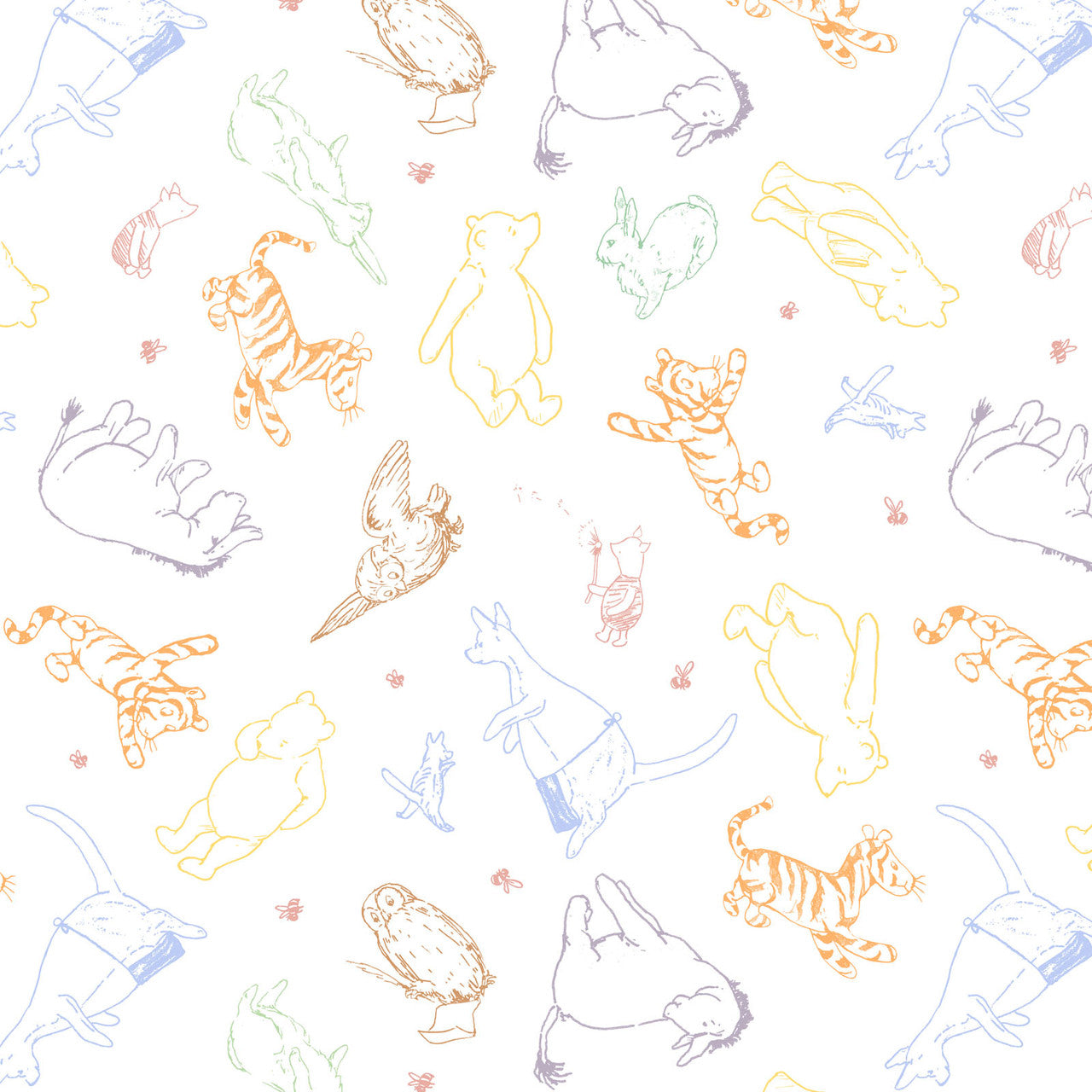 Classic Winnie Minky Character Drawings