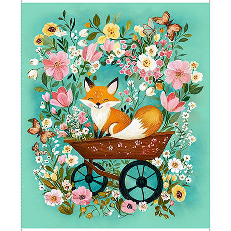 FLORA & THE FOX-FOX & FLORAL PANEL-TURQUOISE