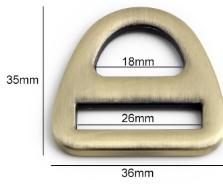 Flat D-Ring 1" 2pk