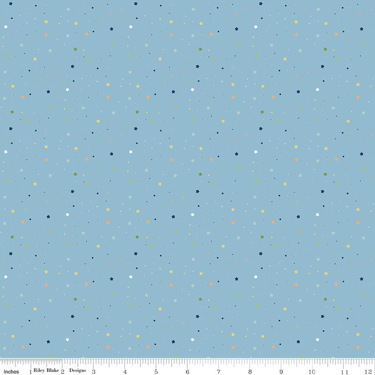 Love You to the Moon Stars Blue - Flannel