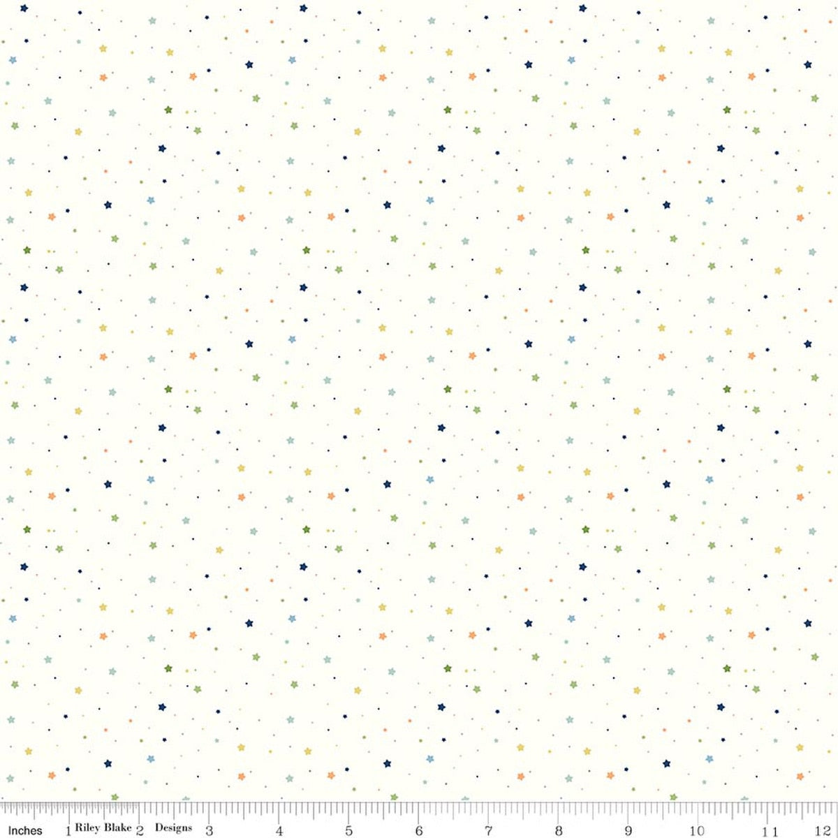 Love You to the Moon Stars Multi - Flannel