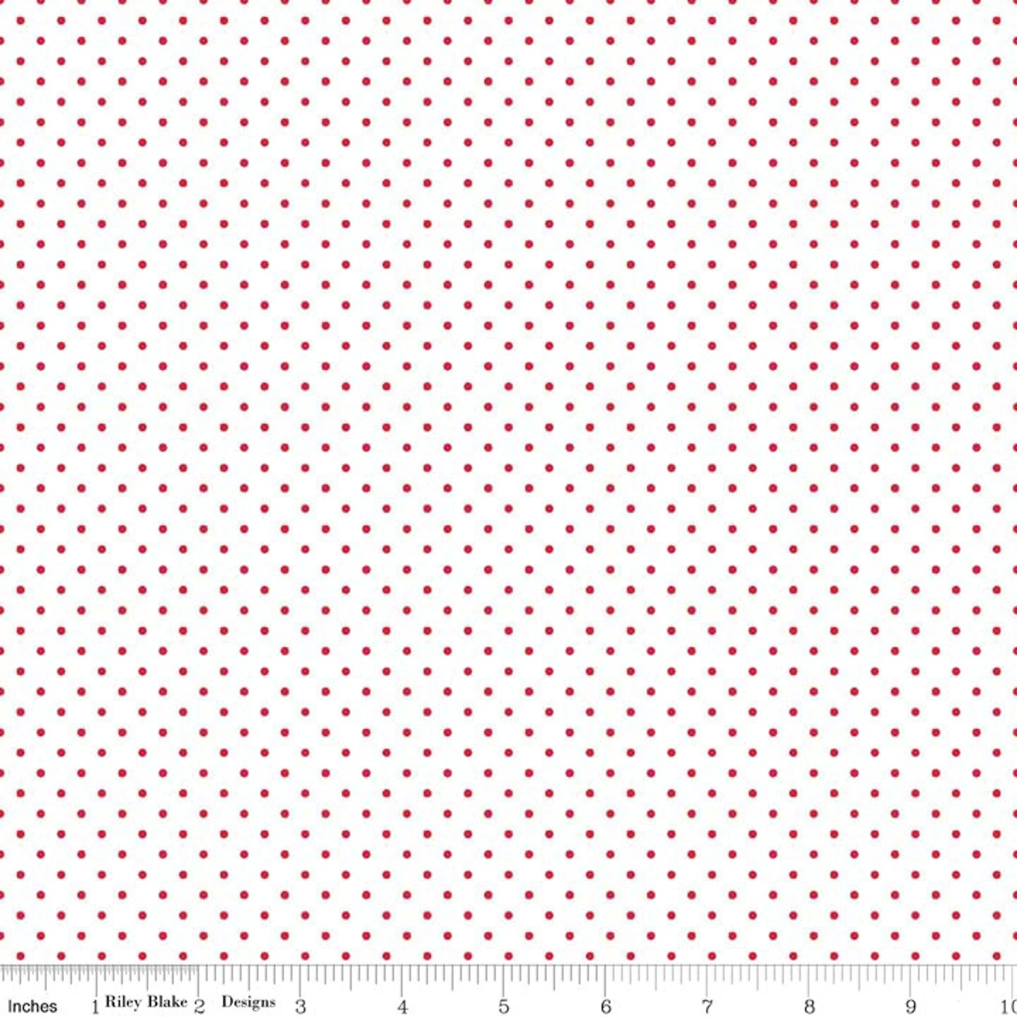 Red on White Swiss Dots