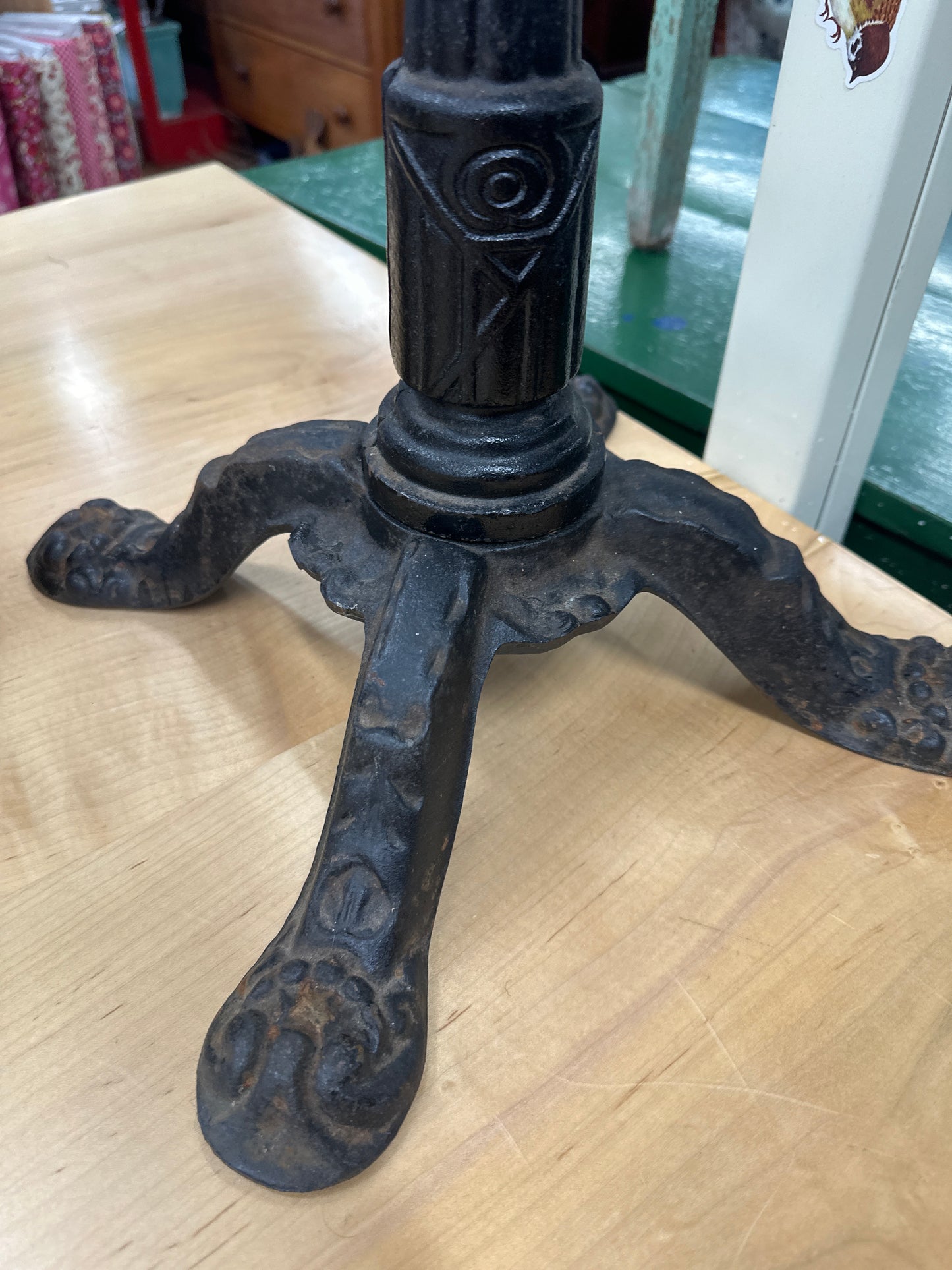 Vintage gumball on cast iron stand