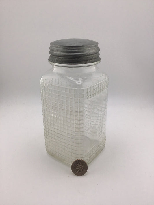 Vintage 1940s Hazel Atlas Waffle Coffee Jar