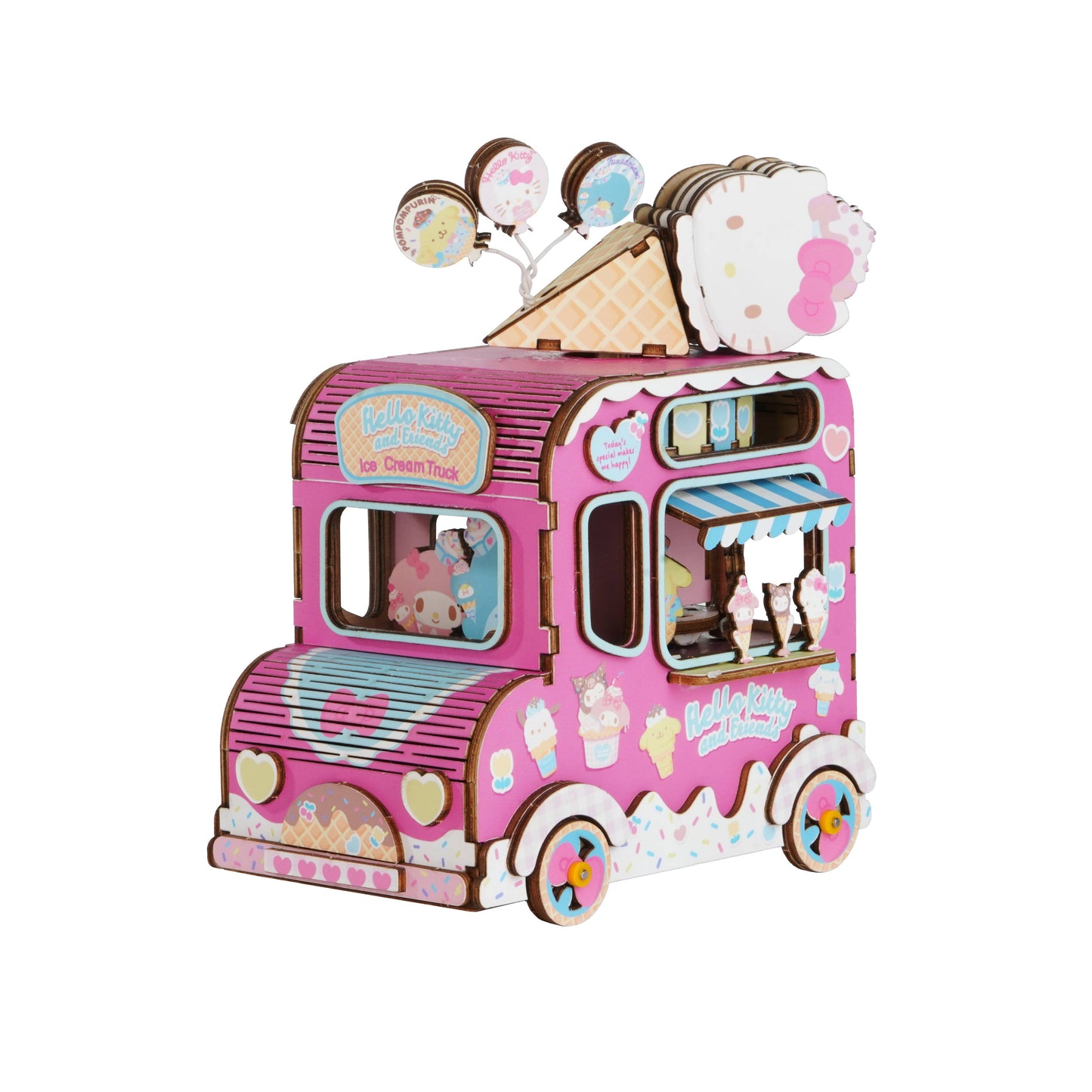 3D Wooden Music Box Puzzle: Hello Kitty® Ice Cream Truck