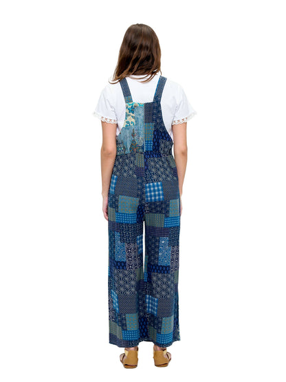 Overalls Boho Patchwork Floral