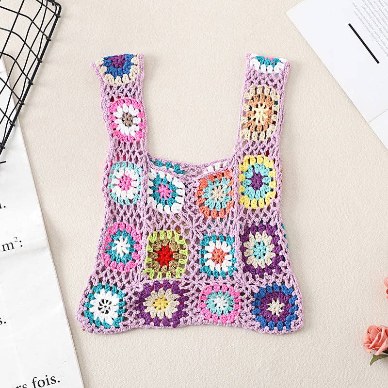 Vintage Handmade Crochet Bag - Exquisite Handcrafted Handbag