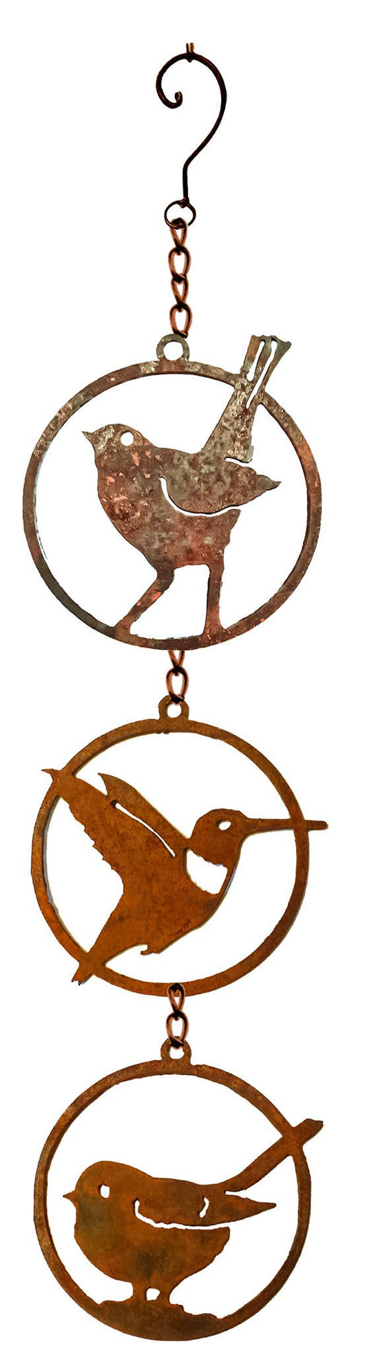 Wild Bird Family 3 Rings Garden Art
