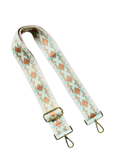 Premium Aztec Diamond Guitar Purse Strap - 9 Colors