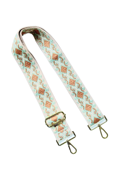 Premium Aztec Diamond Guitar Purse Strap - 9 Colors