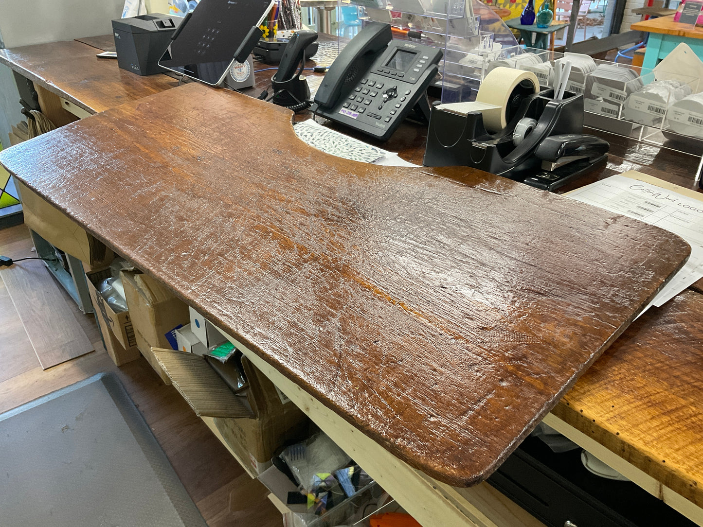 Antique large lap sewing - cutting board