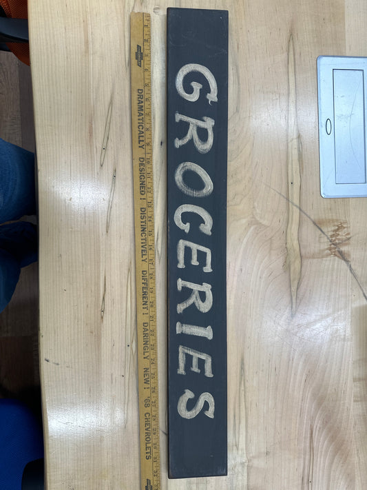 Vintage Groceries Hanging Sign