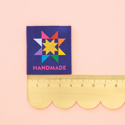 Handmade Quilt Star Large Woven Sewing and Quilting Labels