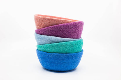Felt Bowl Pastels-Small | Wool Felt Bowl | Yarn Holder Bowl