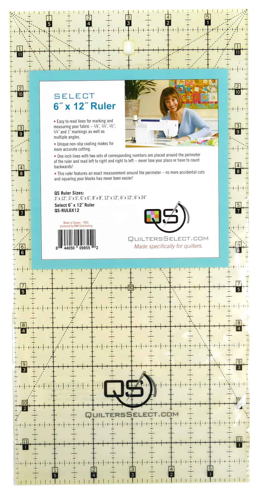 Quilter's Select Non-Slip Ruler 6" x 12"