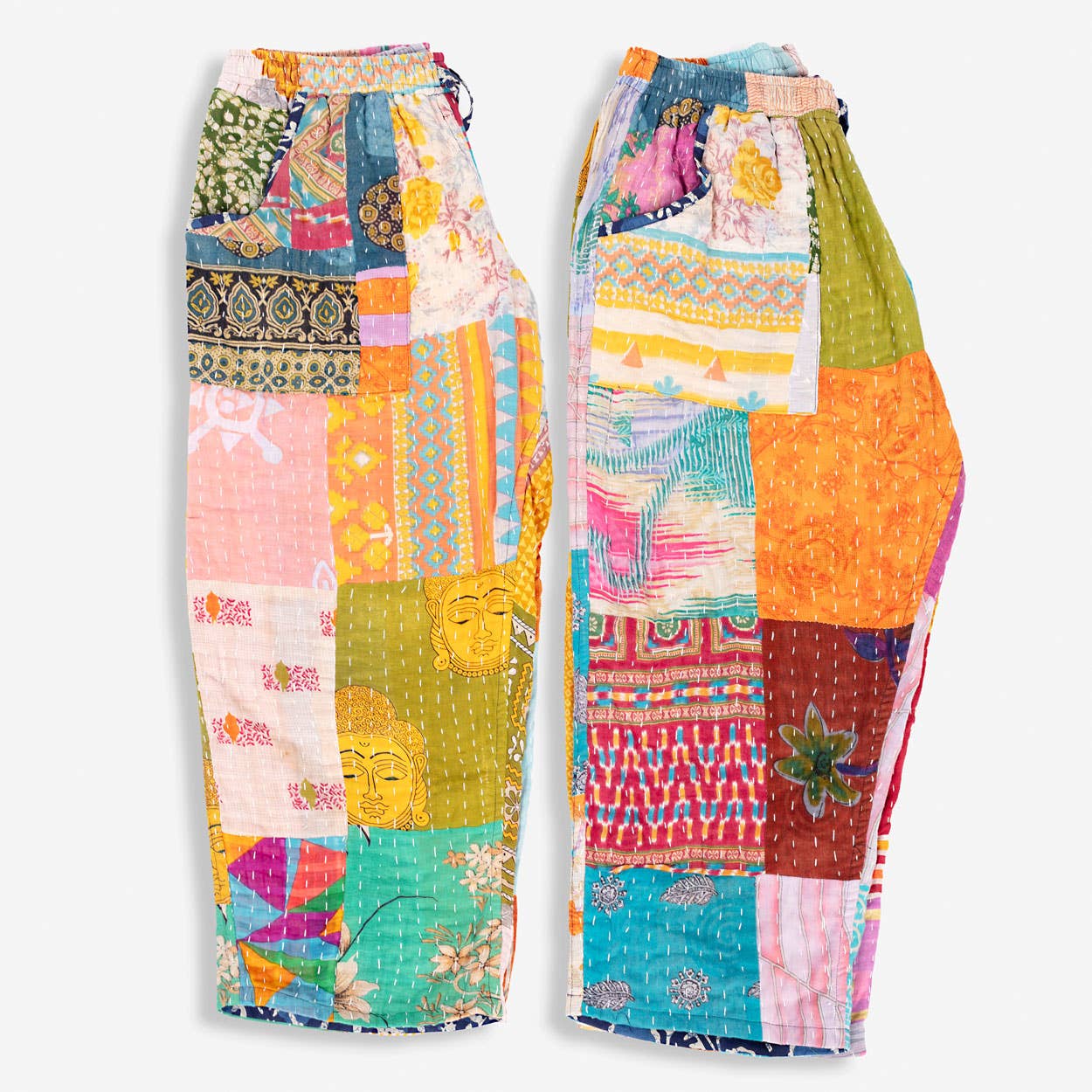 Reversible Kantha Pants