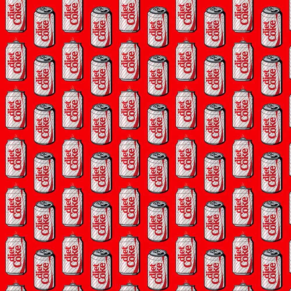 Northcott Fabrics - Coca-Cola Core - Diet Coke Cans - Red