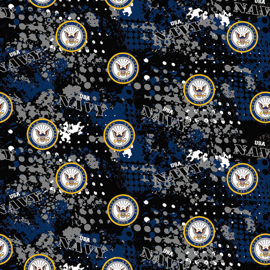 Military Navy Abstract Geo Logo A/O Cotton