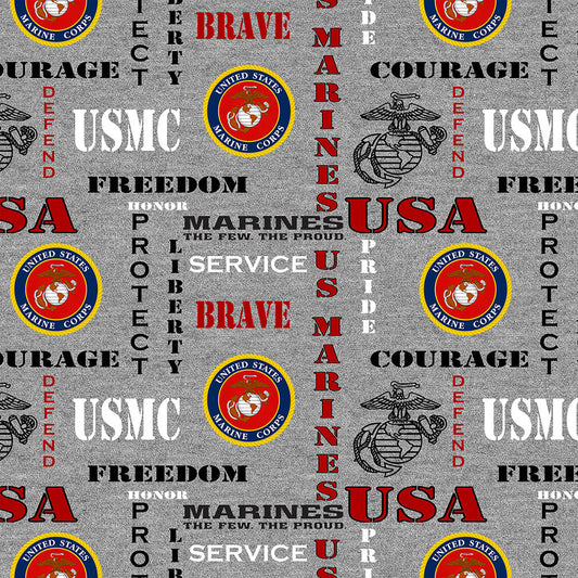 Military Marines Heather Print Logo A/O
