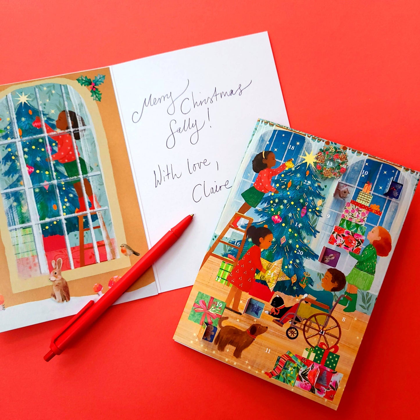 A Christmas Party Advent calendar card - ACC 099