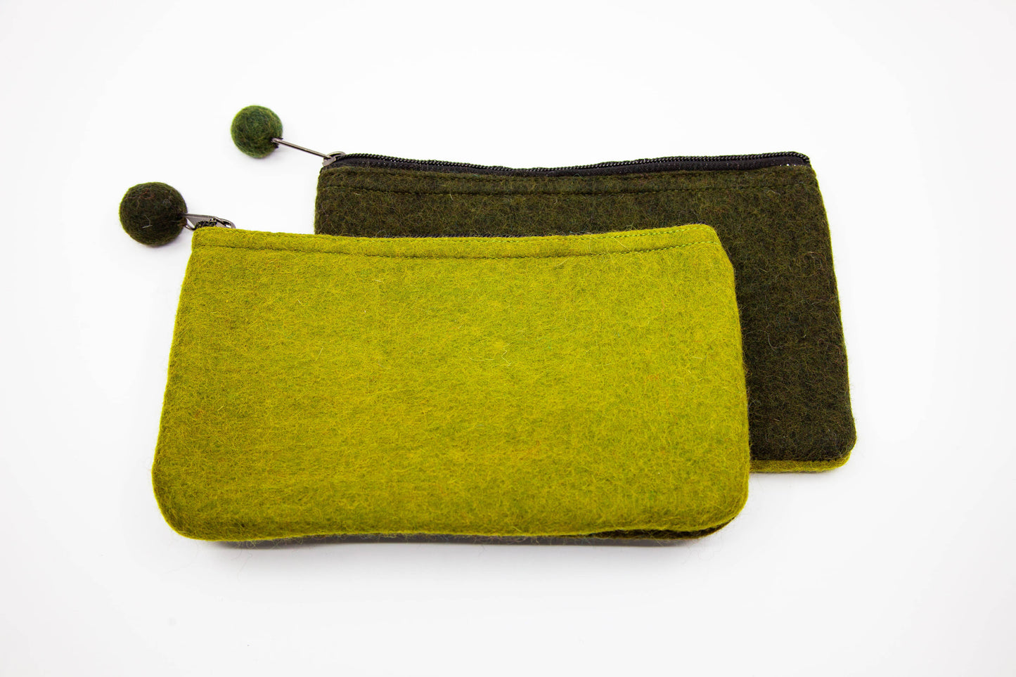 2-Tone Medium Organizer Pouch | Felt Zip Pouch | Makeup Bag