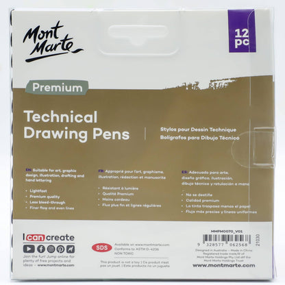 Technical Drawing Pens Premium 12pc