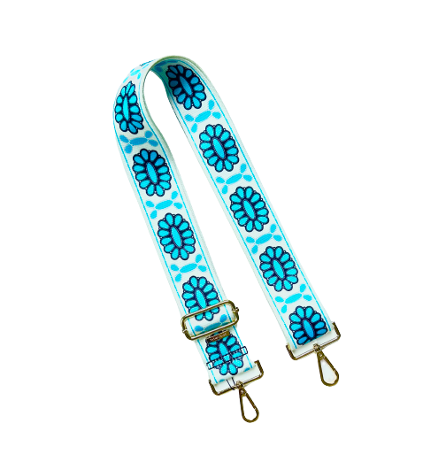 Western Squash Blossom Guitar Strap