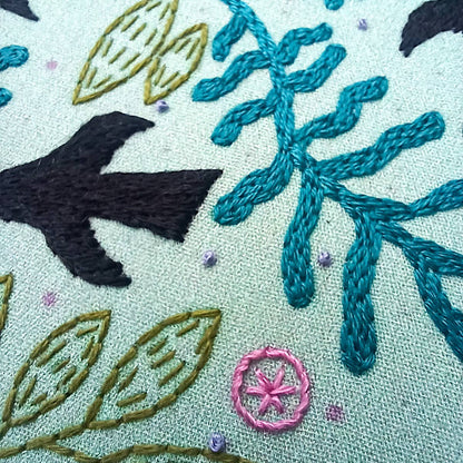 Blackbird embroidery kit