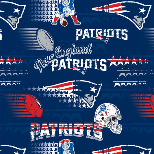 NFL Football New England Patriots Cotton Print