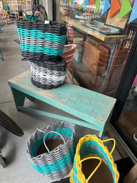 Vintage teal bench