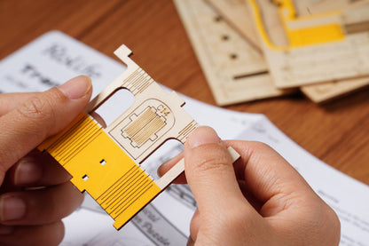 3D Laser Cut Wooden Puzzle: Tramcar