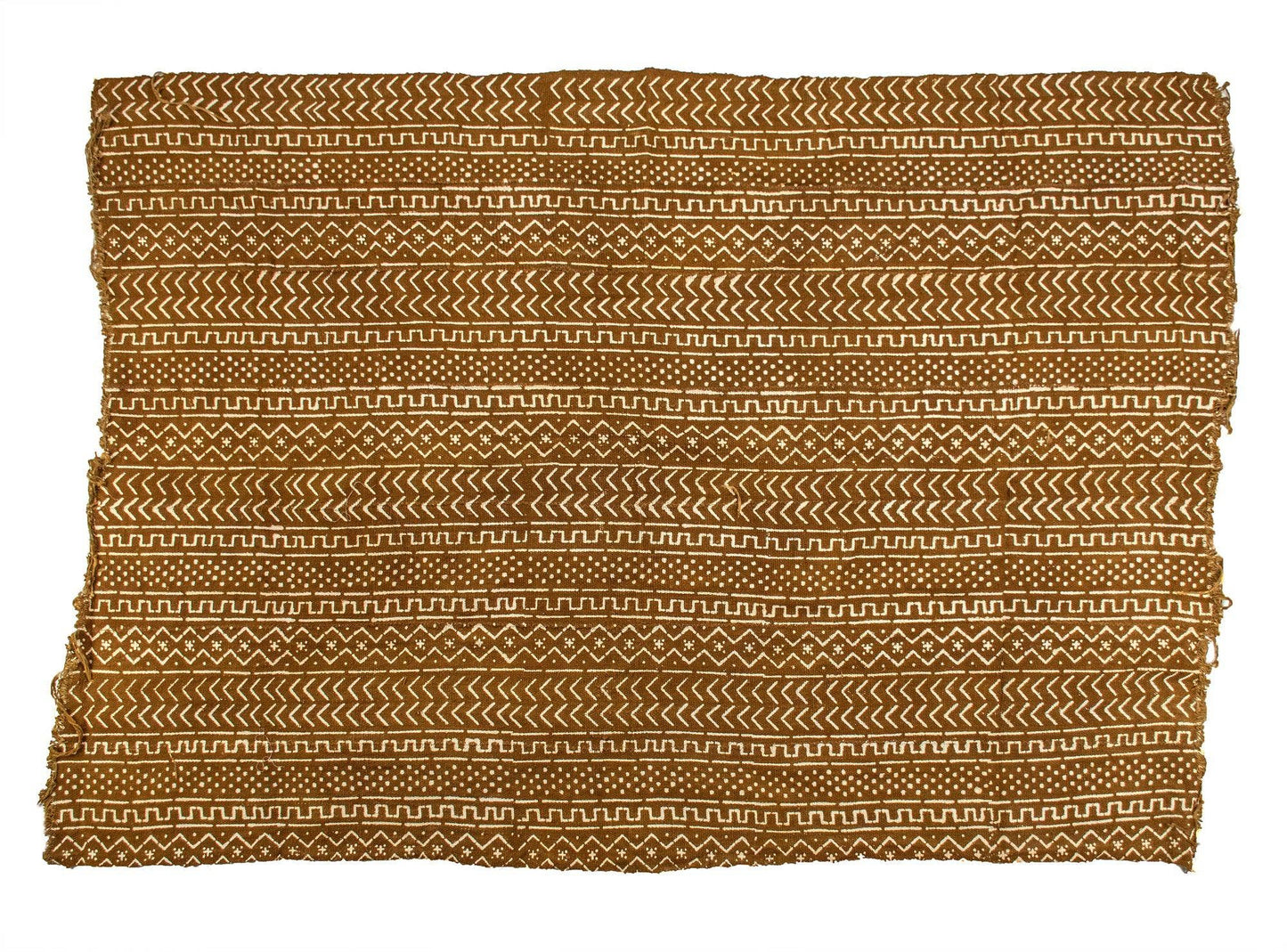Caramel Brown Bogolan Mali Mud Cloth (Troungoumbe Design)