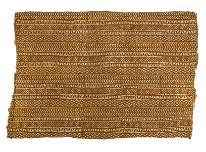 Caramel Brown Bogolan Mali Mud Cloth (Troungoumbe Design)