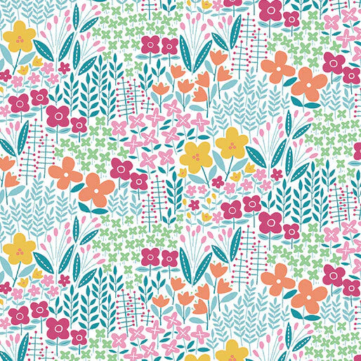 Benartex Blooming Color Turquoise