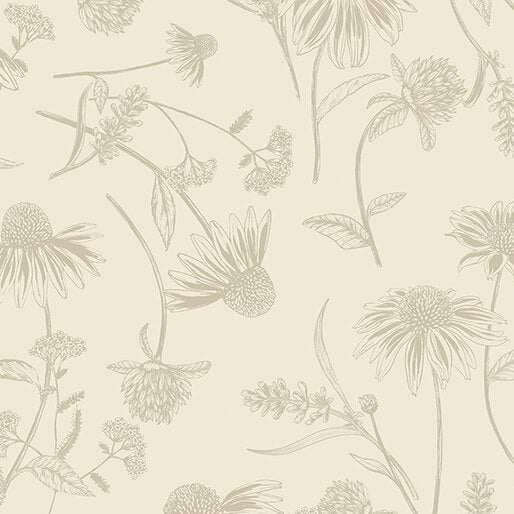 Coneflower Tonal Natural 108"