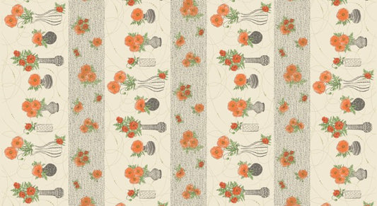 Modern Vintage:Treasure- Treasured Poppies Strips Natural