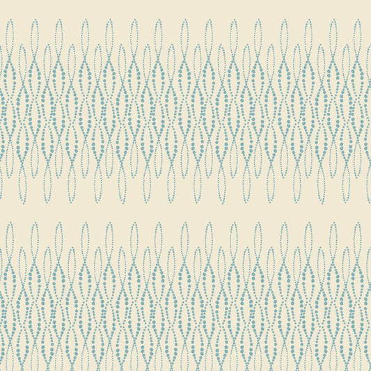 Modern Vintage:Treasure- Loopy Lace Aqua / Natural