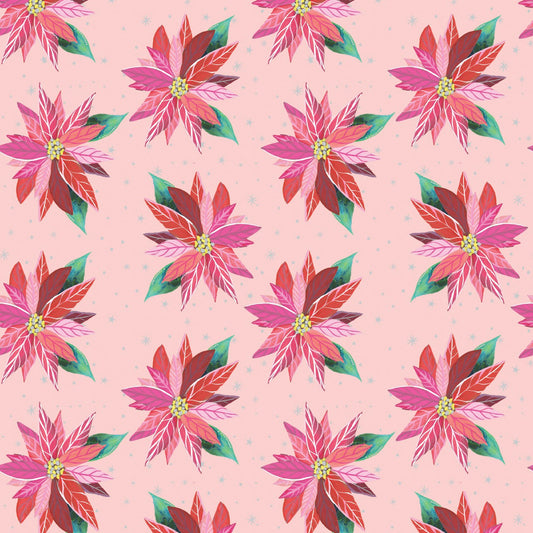 Painterly Poinsettia Light Pink