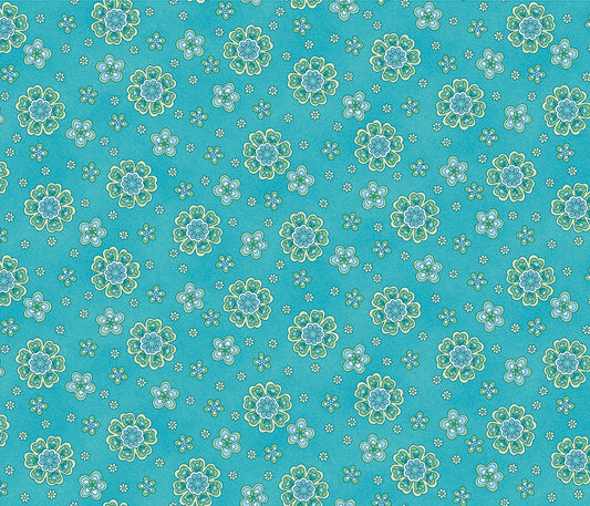 Floral Whimsy Aqua