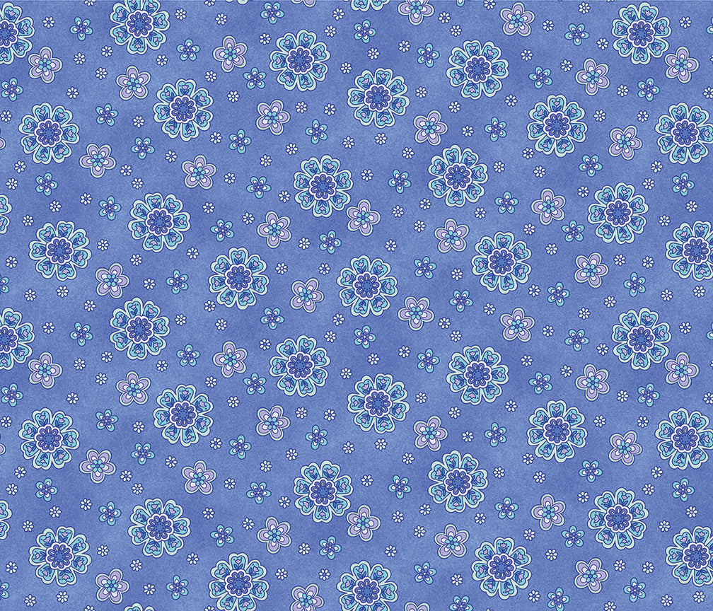 Floral Whimsy Blue