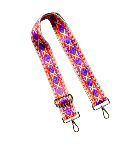 Premium Aztec Diamond Guitar Purse Strap - 9 Colors