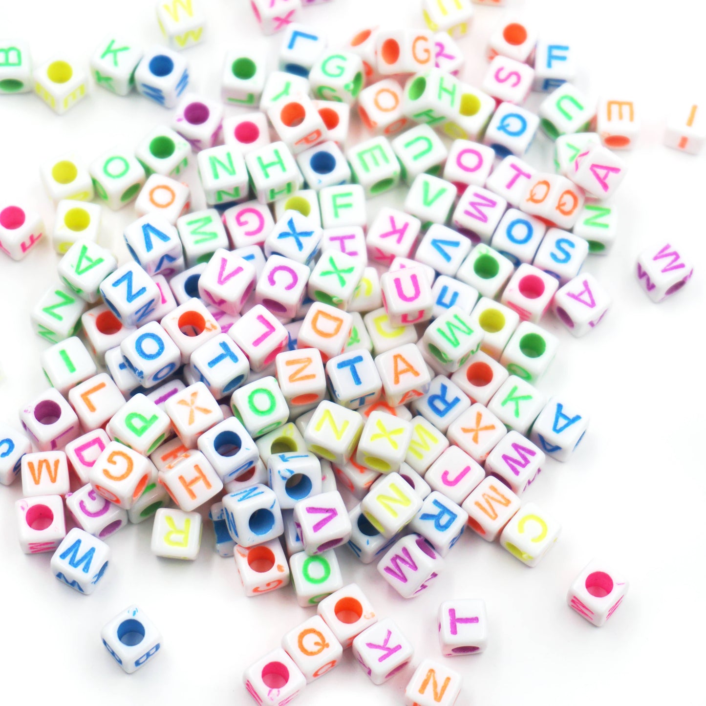 Alphabet Beads - Cube Shape (4 colors available)