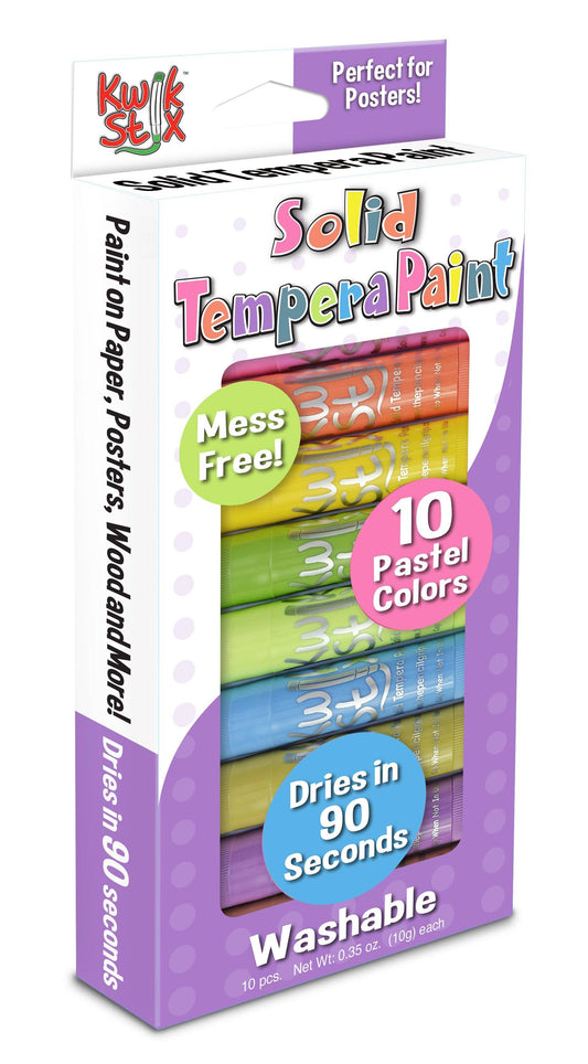 KwikStix Tempera Paint- Pastel 10 Colors TPG-680