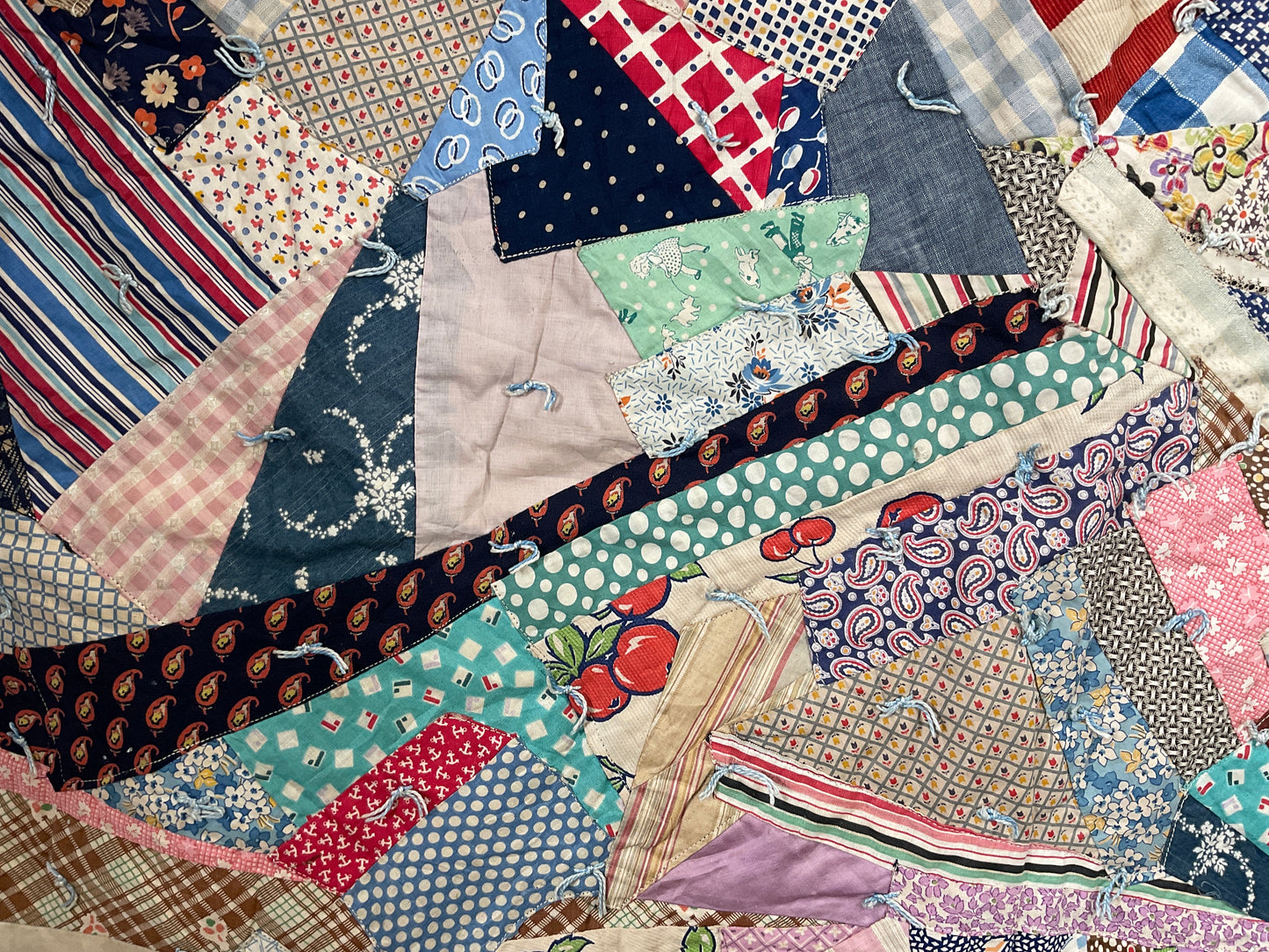 Antique Crazy Crib Quilt